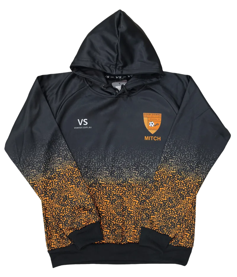 Roxby Downs Soccer Club custom sublimated hoodie, made by CustomHoodie (VS Wear)